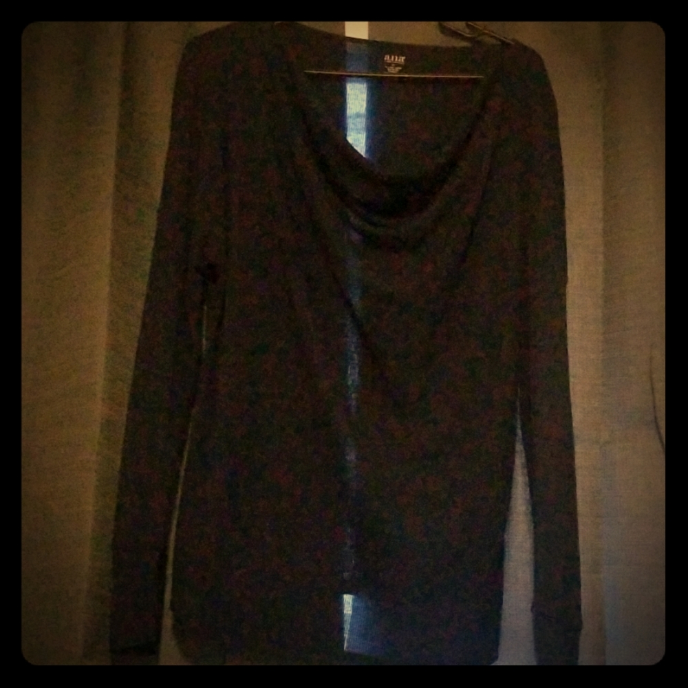 Ana Long Sleeve Blue Knit Shirt